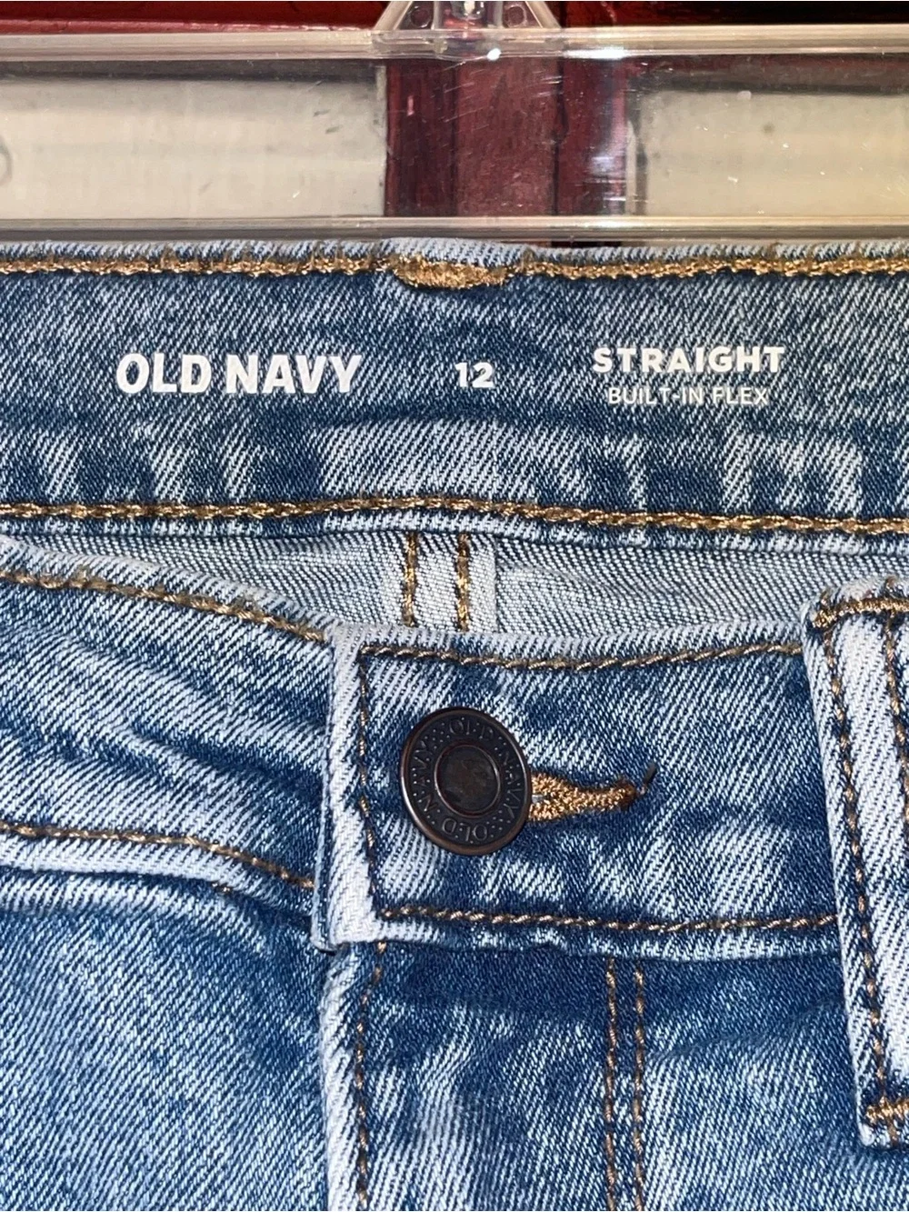 Old Navy Light Blue Kids Straight-Leg Jeans